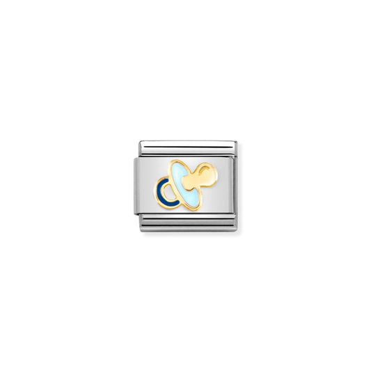 Nomination Classic 18K Gold Charm - Blue Pacifier
