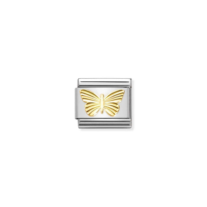 Nomination Classic 18K Gold Diamond Butterfly Charm