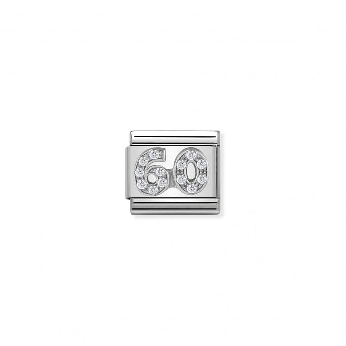 Nomination Classic Link Cubic Zirconia and Silver 60 Charm