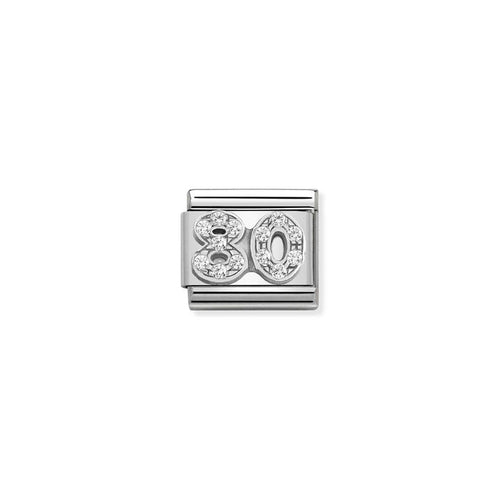 Nomination Classic Link Cubic Zirconia and Silver 80 Charm