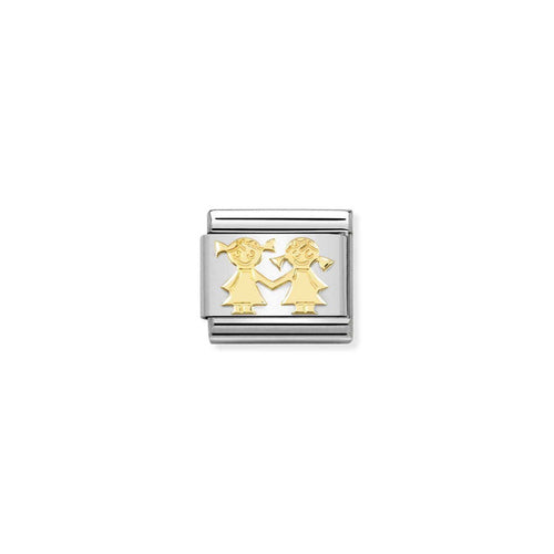 Nomination Classic Link Gold Sisters Charm