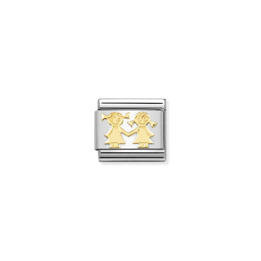 Nomination Classic Link Gold Sisters Charm