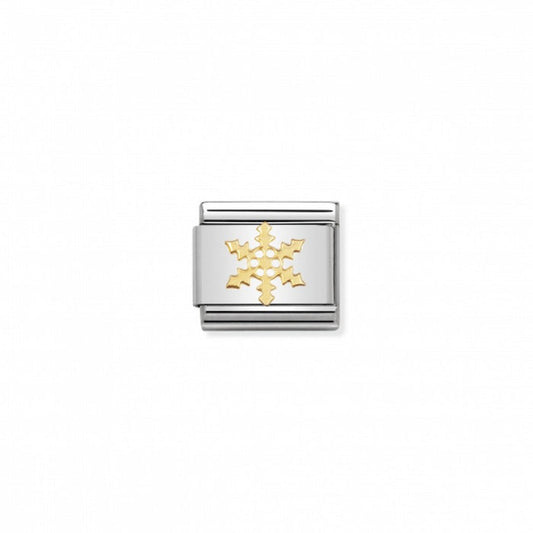 Nomination Classic Link Gold Snowflake Charm