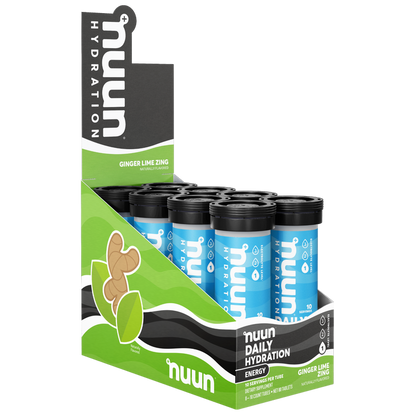 8 tubes of Nuun Energy Ginger Lime Zing.