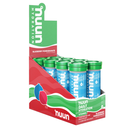 8 tubes of Nuun Vitamins Blueberry Pomegranate.