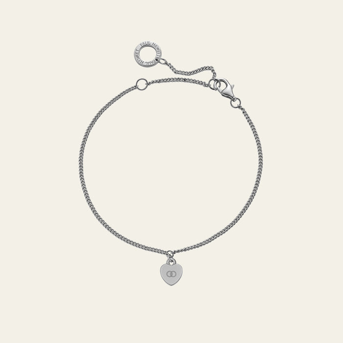 Ocean Heart Armkette Silber