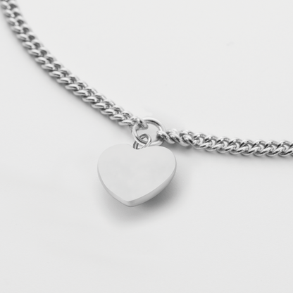 Ocean Heart Armkette Silber