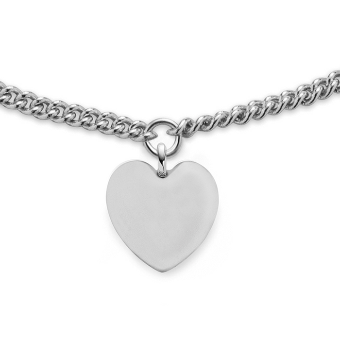 Ocean Heart Armkette Silber