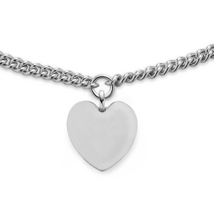 Ocean Heart Armkette Silber