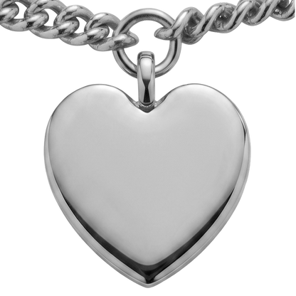 Ocean Heart Armkette Silber