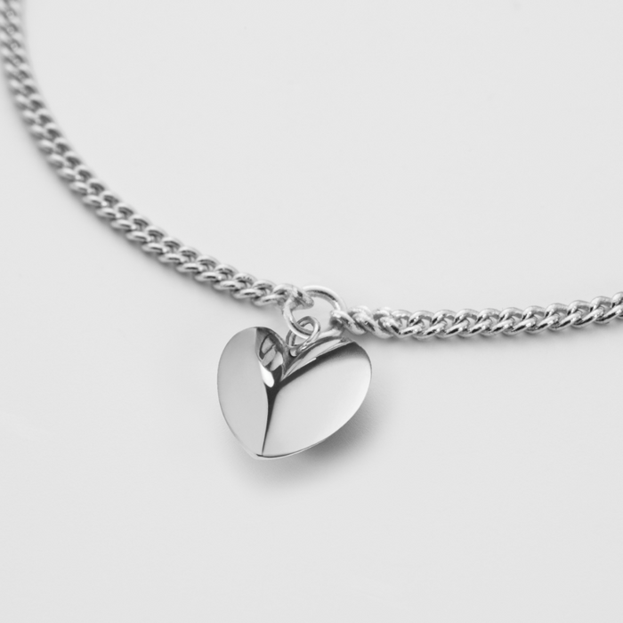 Ocean Heart Mini Armkette Silber