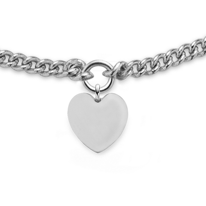 Ocean Heart Mini Armkette Silber