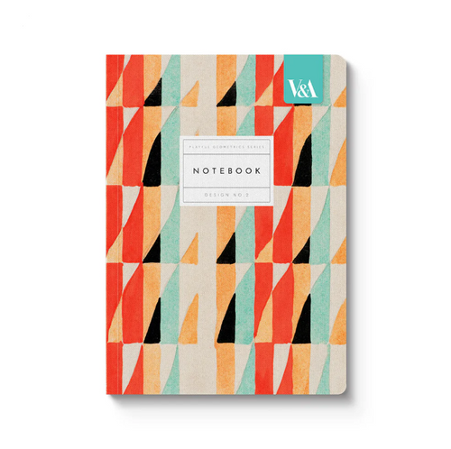 Ohh Deer A5 Playful Geometrics Red Prism Paperback Notebook