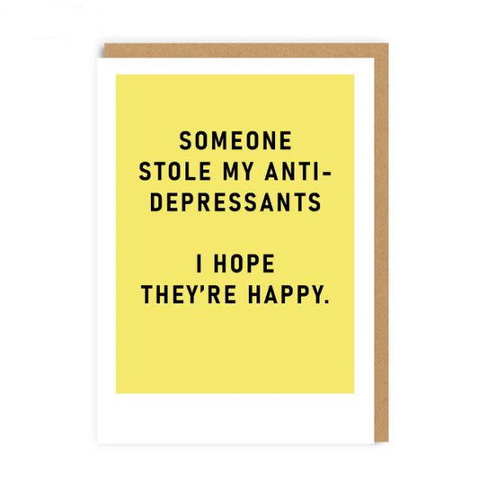 Ohh Deer Anti Depressants Greetings Card