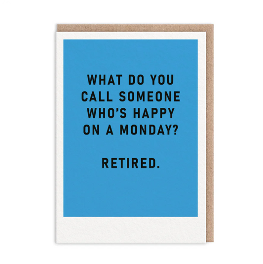 Ohh Deer Happy Monday Retirement Greetings Card