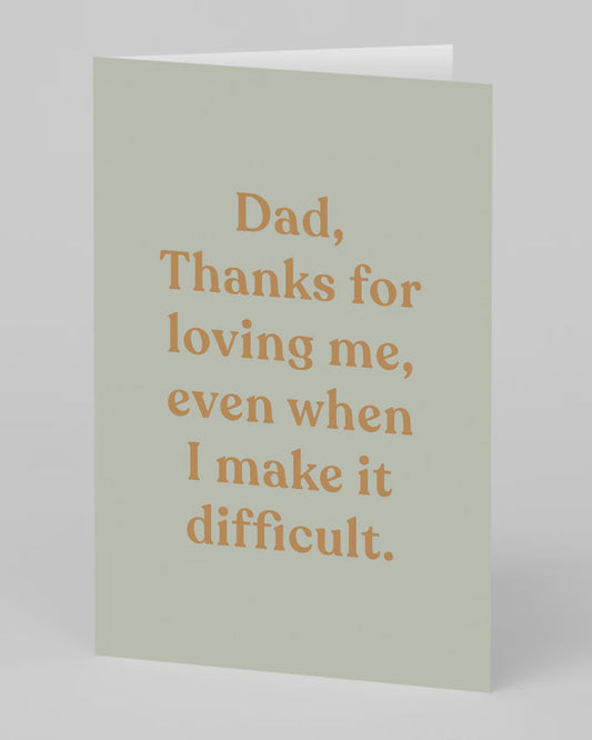 Ohh Deer Thank You For Loving Me Father's Day Greetings Card