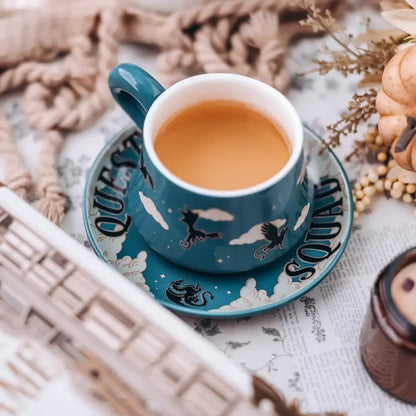 Onyx Storm Inspired: Quest Squad Teacup + Saucer Set Drinkware
