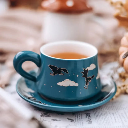 Onyx Storm Inspired: Quest Squad Teacup + Saucer Set Drinkware