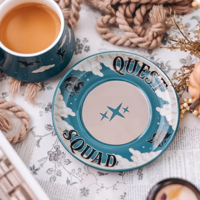 Onyx Storm Inspired: Quest Squad Teacup + Saucer Set Drinkware