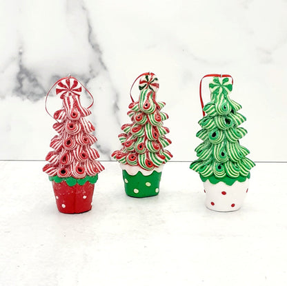 Ornament Ribbon Candy Tree 5" Asstd