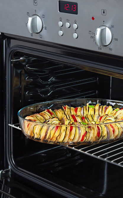 Oval glass family oven dish with lid for 4/5 people - Cook & Store