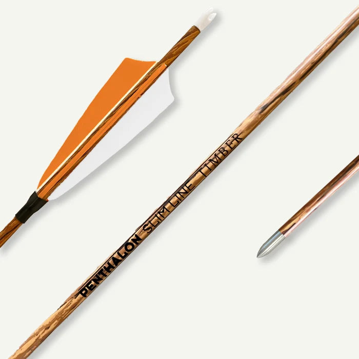 Penthalon Carbonpfeile Slim Line Timber Naturfedern 800