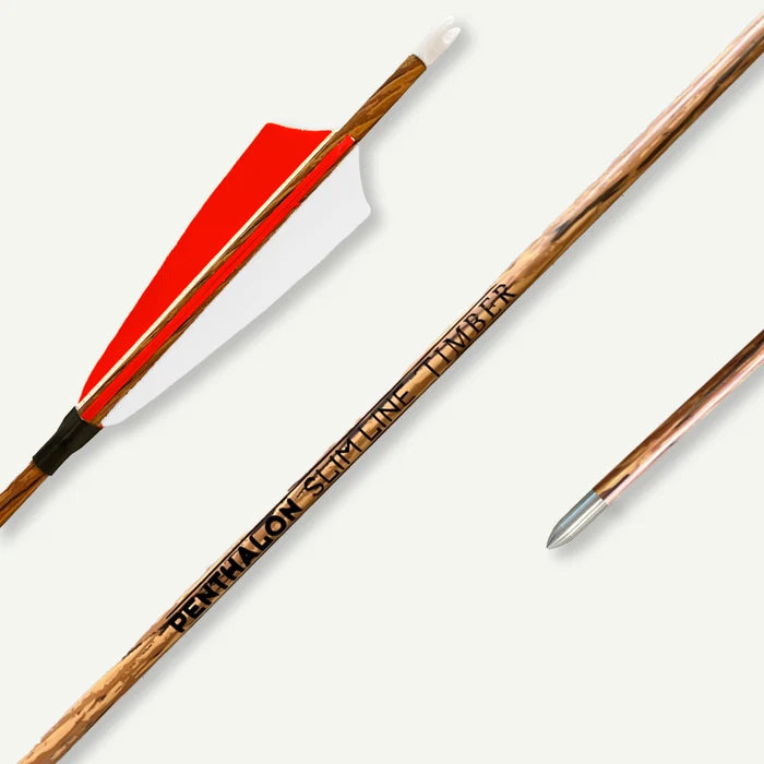 Penthalon Carbonpfeile Slim Line Timber Naturfedern 600