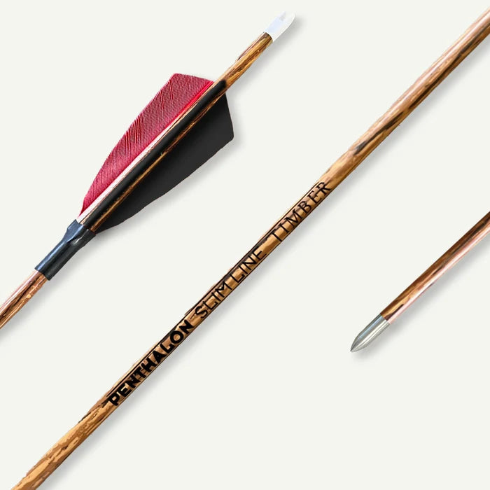 Penthalon Carbonpfeile Slim Line Timber Naturfedern 1600
