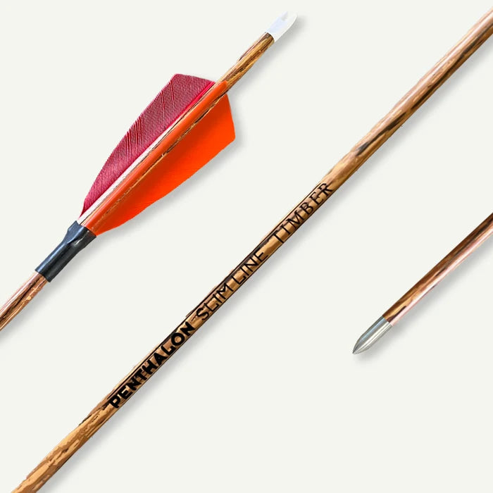 Penthalon Carbonpfeile Slim Line Timber Naturfedern 1300