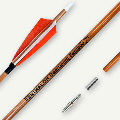 Penthalon Carbonpfeile Traditional Bamboo Naturfedern 600