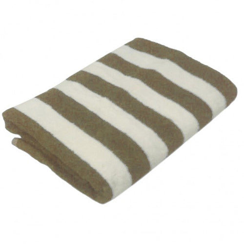 Pool Towel Mocha / White Striped