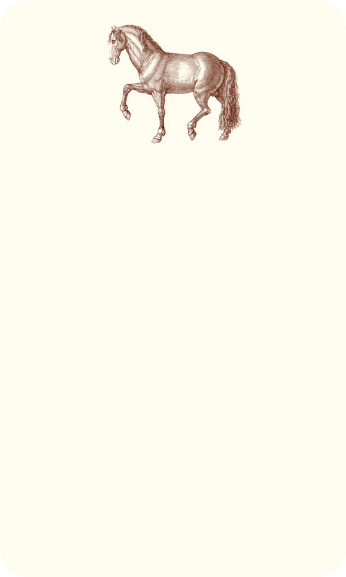 Prancing Horse Thinking Card