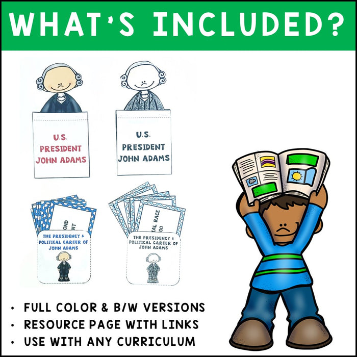 President John Adams Interactive Foldable Booklets