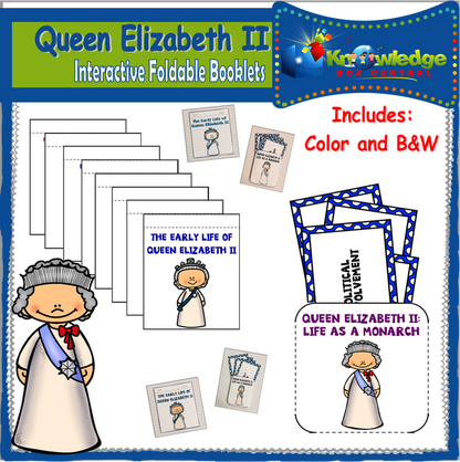 Queen Elizabeth II Interactive Foldable Booklets