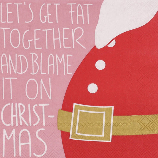 Rader Santa Napkins - Let's Get Fat