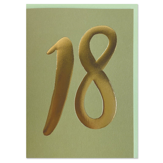 Raspberry Blossom Age 18 Greetings Card