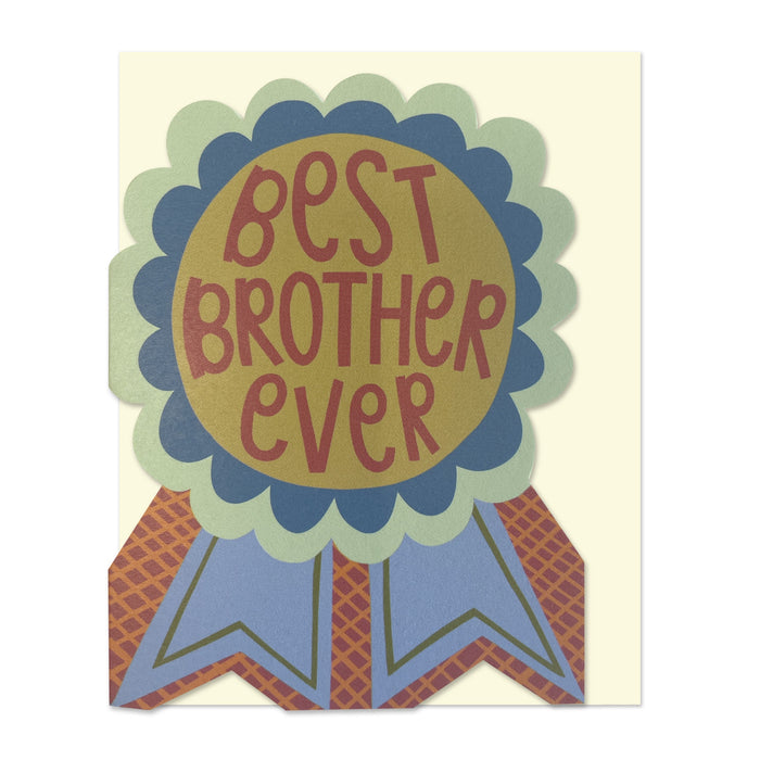 Raspberry Blossom Best Brother Ever Greetings Card