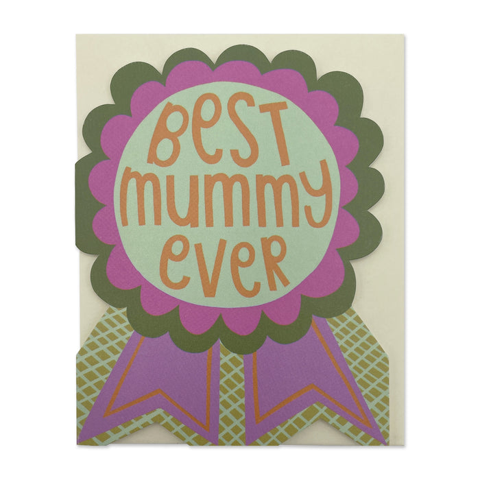 Raspberry Blossom Best Mummy Ever Greetings Card