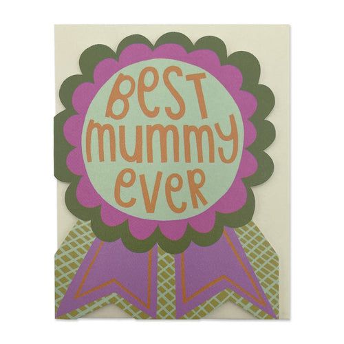 Raspberry Blossom Best Mummy Ever Greetings Card