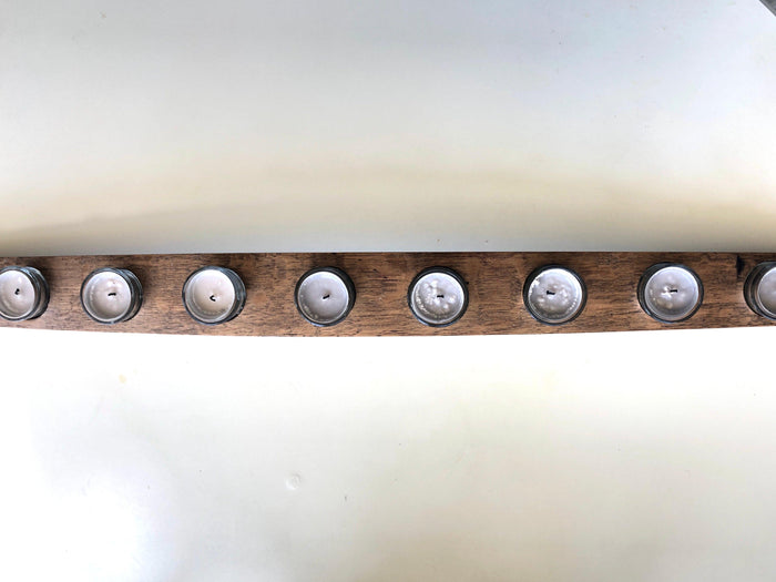 Reclaimed Vino Barrel Candelabra or Menorah - (9 or 12 candles)- Save our Landfills!