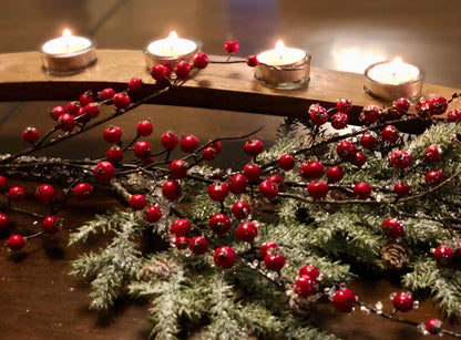 Reclaimed Vino Barrel Candelabra or Menorah - (9 or 12 candles)- Save our Landfills!