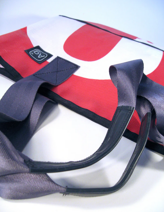 Recycled Billboard Banner Tote Bag, Large -  Made in the USA - Saves Landfill Space!