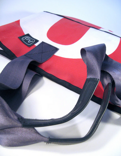Recycled Billboard Banner Tote Bag, Large -  Made in the USA - Saves Landfill Space!