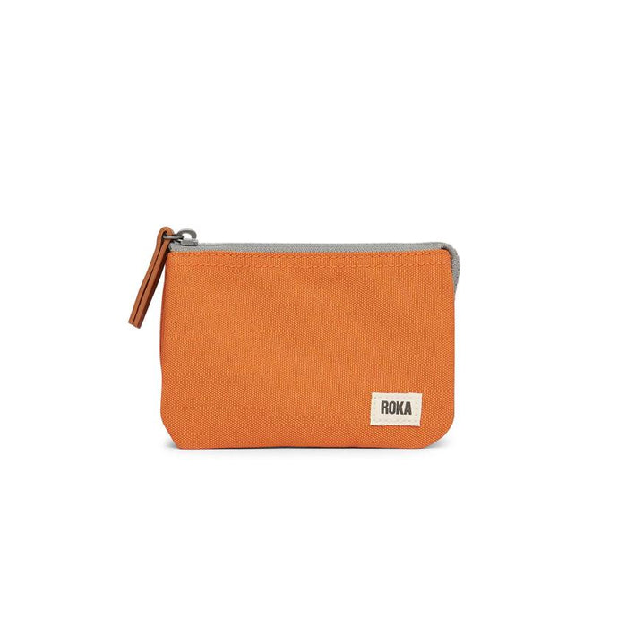Roka Carnaby Small Sustainable Canvas Purse - Atomic Orange