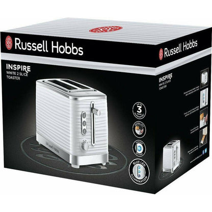 Russell Hobbs Inspire 2 Slice Toaster - White | 24370 from DID Electrical - guaranteed Irish, guaranteed quality service. (6890839048380)