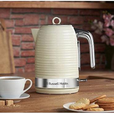Russell Hobbs Inspire 1.7L 3000W Kettle - Cream | 24364 from DID Electrical - guaranteed Irish, guaranteed quality service. (6977561362620)