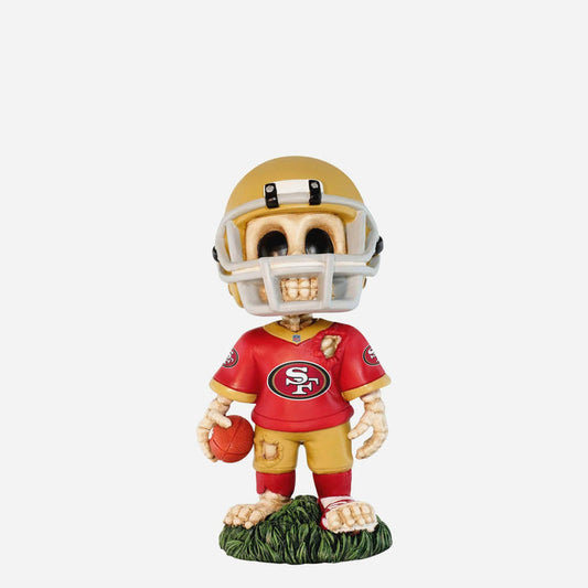 San Francisco 49ers Team Skull Mini NFL Football Bobblehead