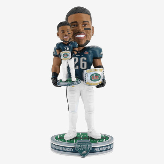 Saquon Barkley Philadelphia Eagles Super Bowl LIX Champions Bobble Dubblz NFL Bobblehead