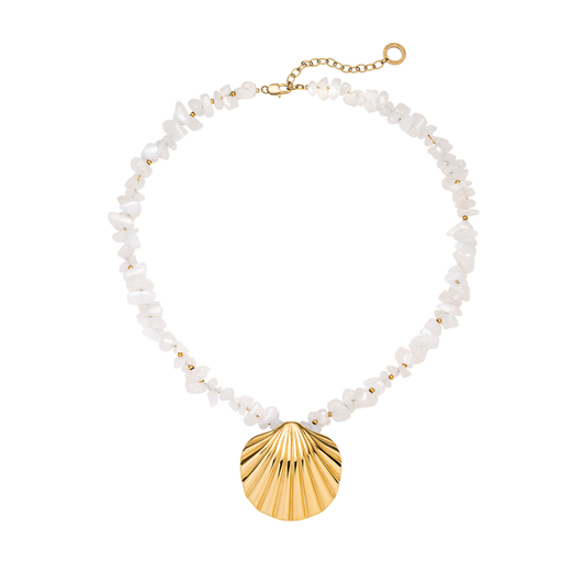 Scallop Big Halskette Gold