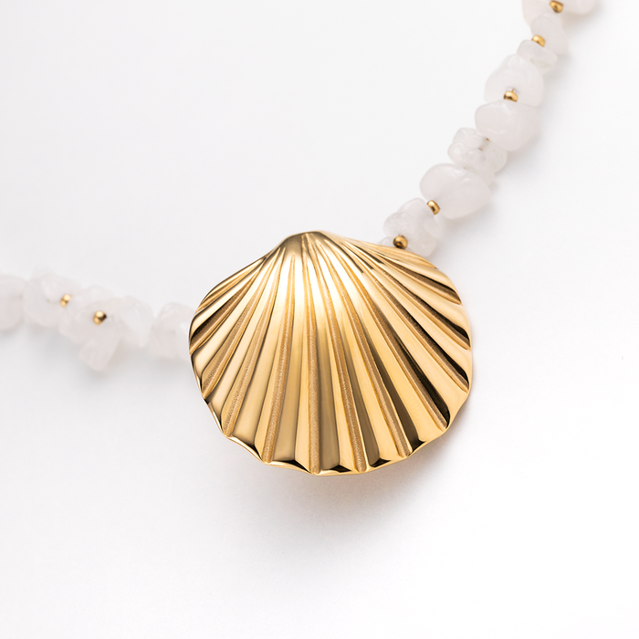 Scallop Big Halskette Gold